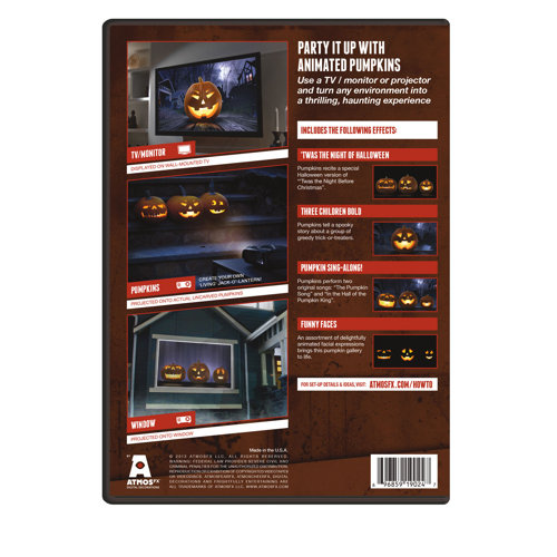 Holiscapes Atmosfx JackOLantern Jamboree DVD Halloween Digital Decoration & Reviews Wayfair